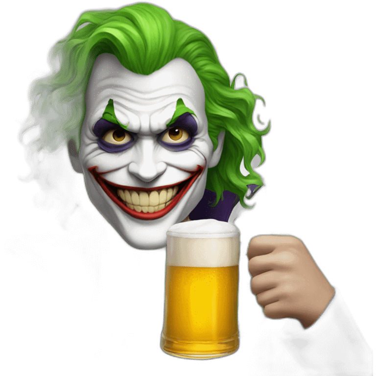 The joker with a beer emoji