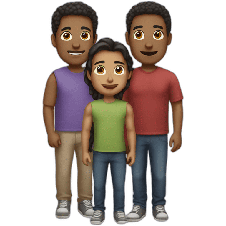 three friends emoji