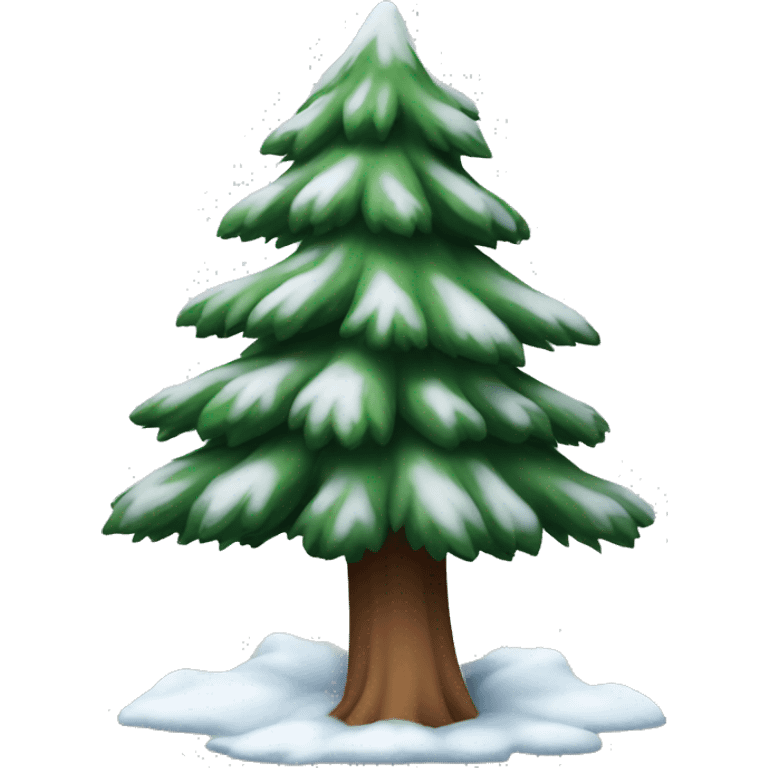 Winter pine tree emoji