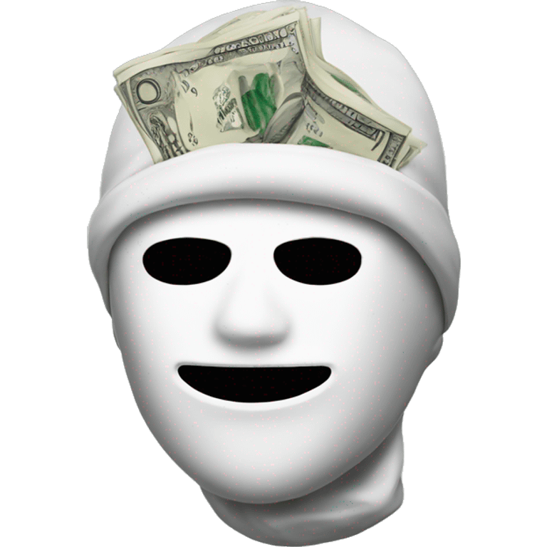 ski mask and money emoji