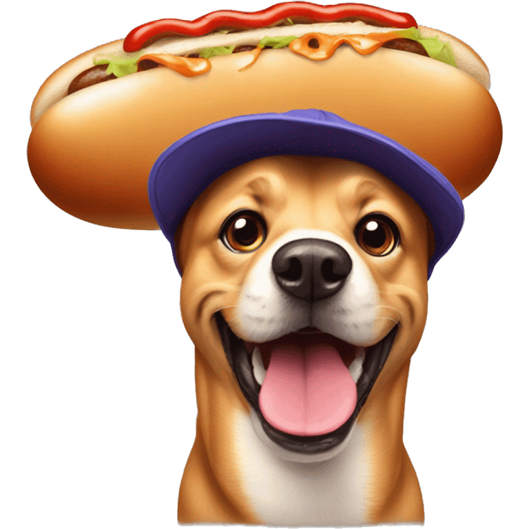 Hotdog with basketball cap emoji