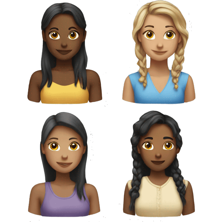 Four girls emoji