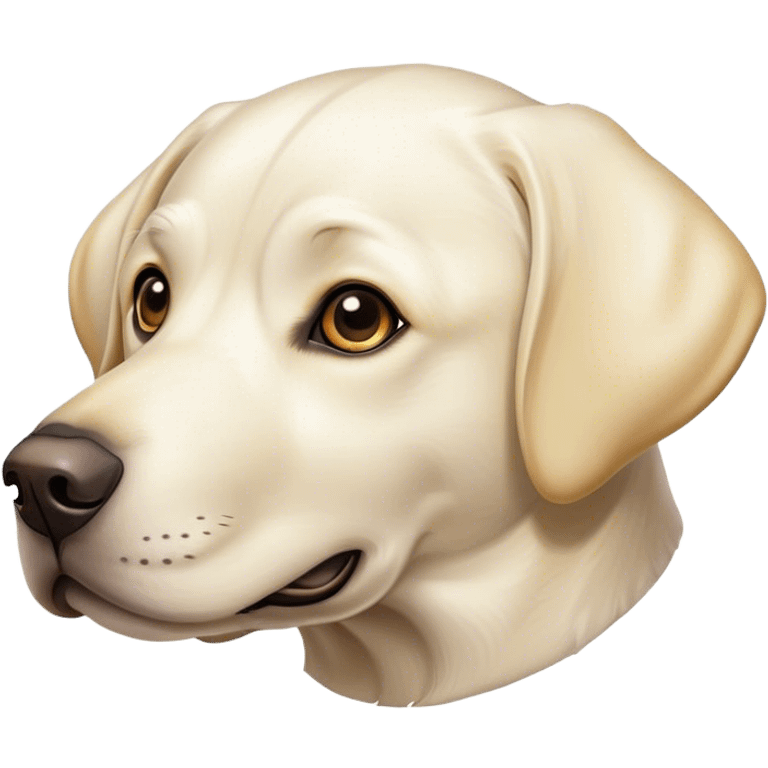 white labrador shows aikle emoji