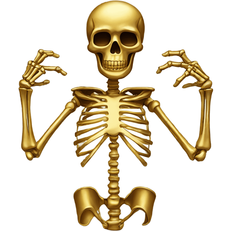 Skeleton made of gold  emoji