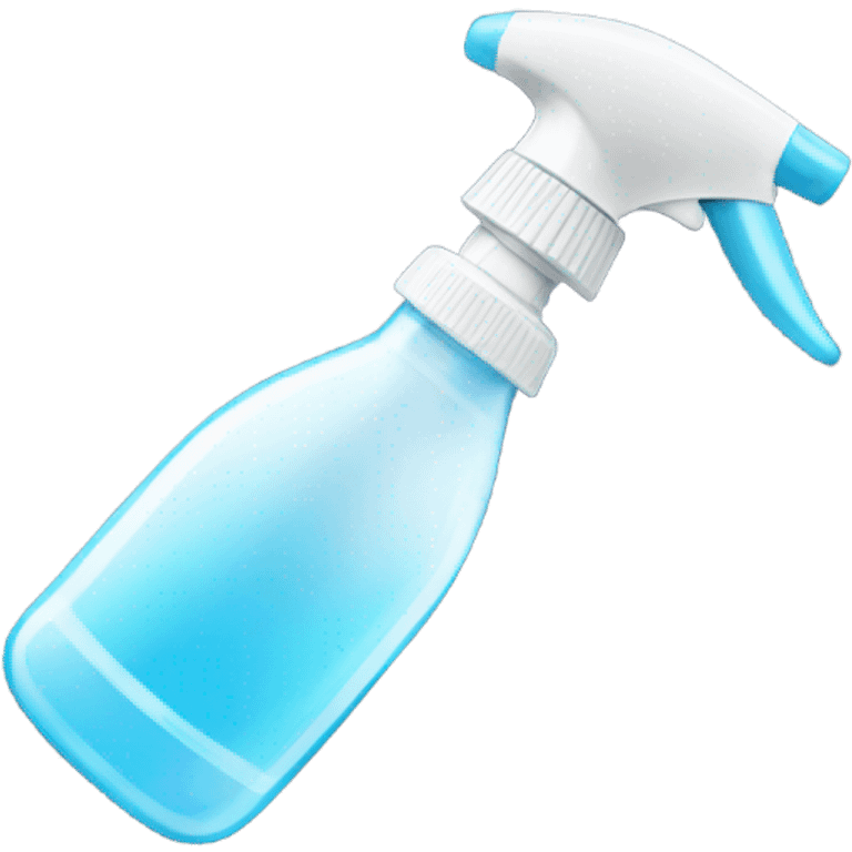 Spray bottle with water spraying out of it emoji