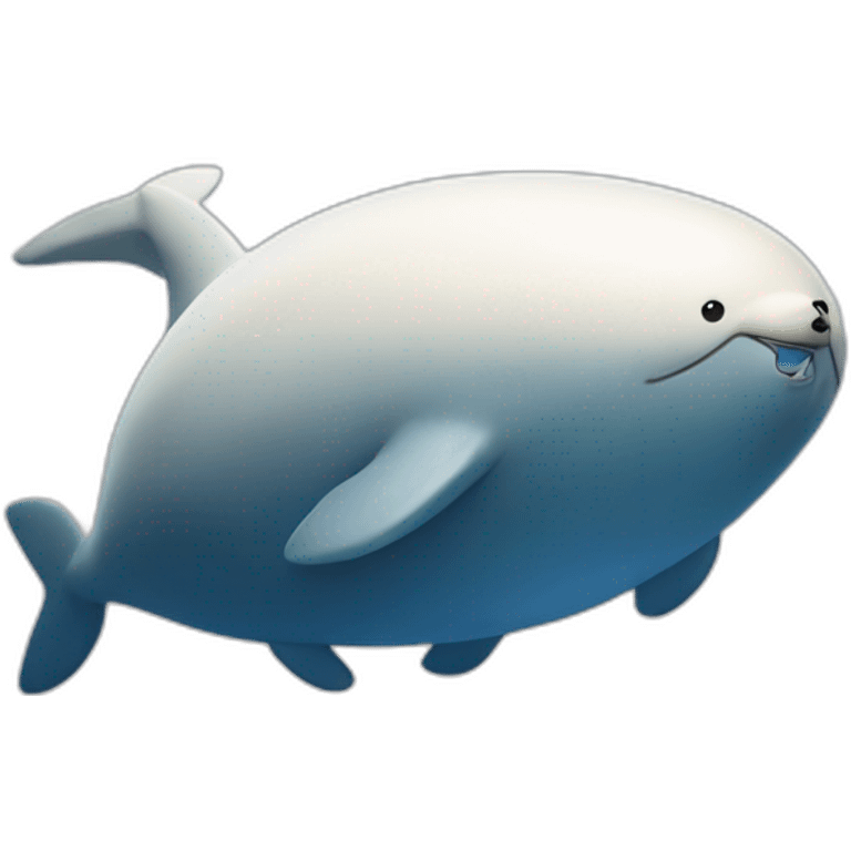 un ours sur une baleine emoji