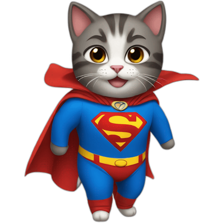 cat in a superman costume emoji