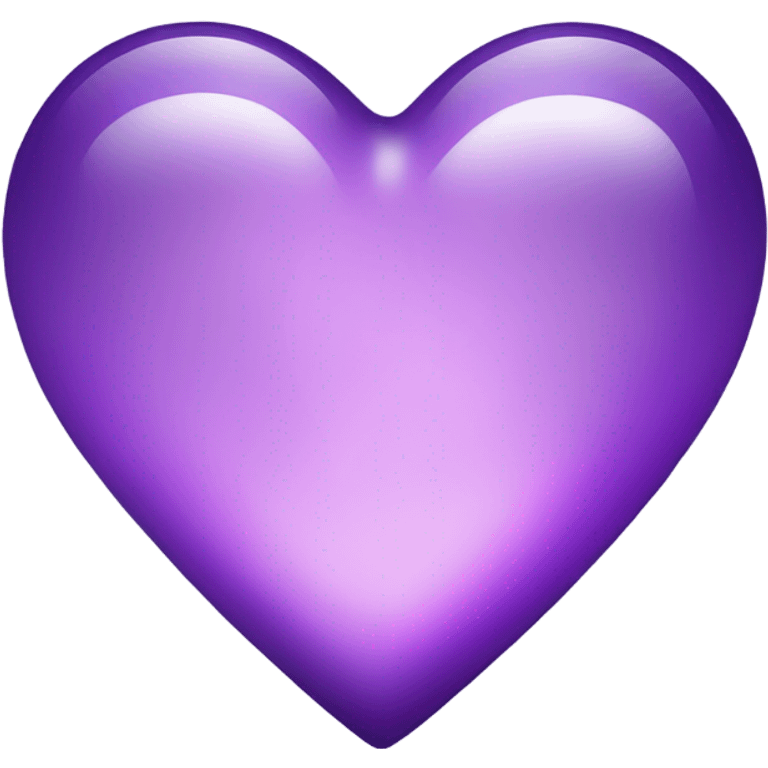 Shiny glass violet heart  emoji