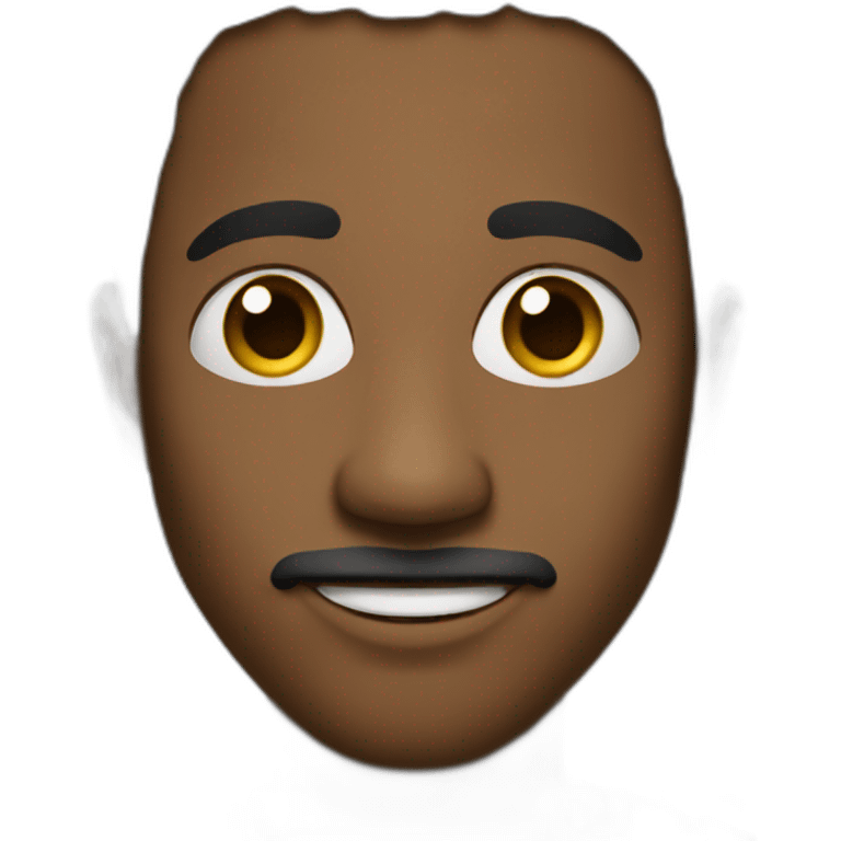 Black men with big nose emoji