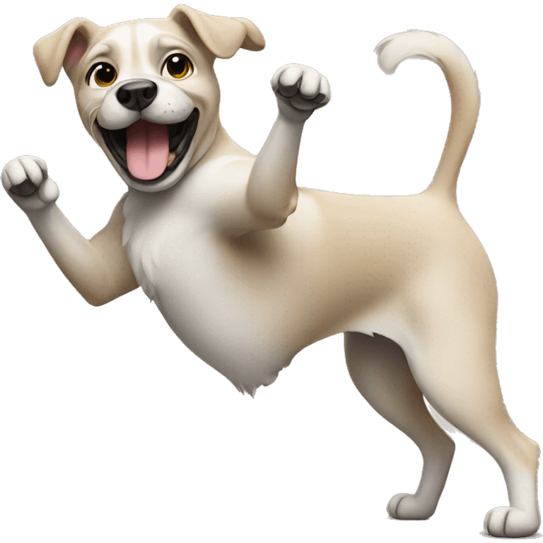 Dog doing a dance emoji