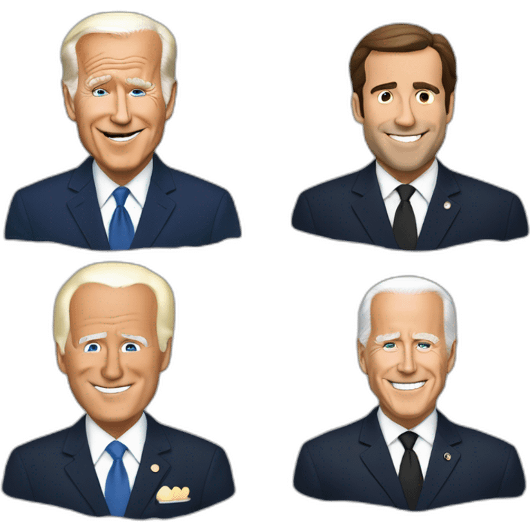 Macron et Biden qui font de la moto emoji