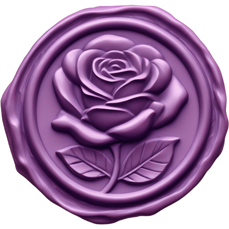 Wax seal with a rose on it emoji