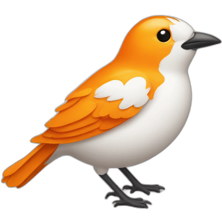 Orange and white bird emoji