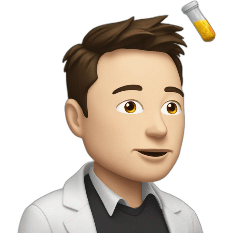 elon musk doing drugs, for educational purposes only, inclusiveness and positive, LGTBQ+ emoji