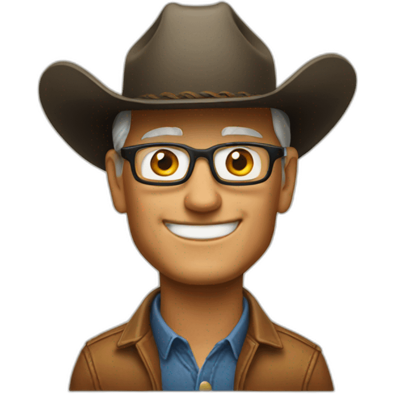 Tim Cook with a cowboy hat emoji