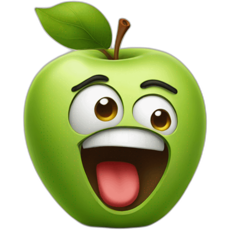 surprised apple emoji