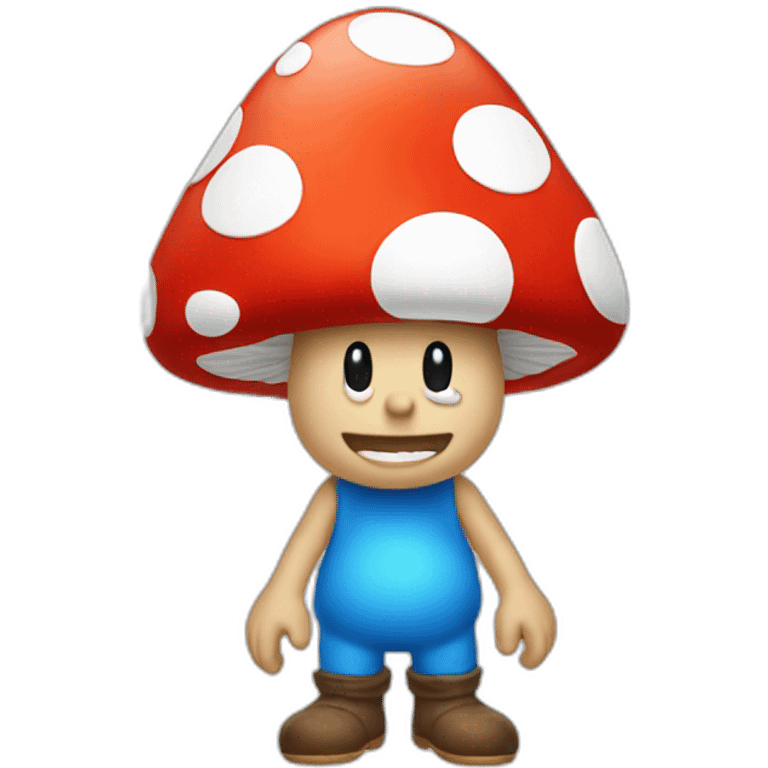 mushroom smurf emoji