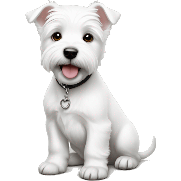 A white westie puppy emoji