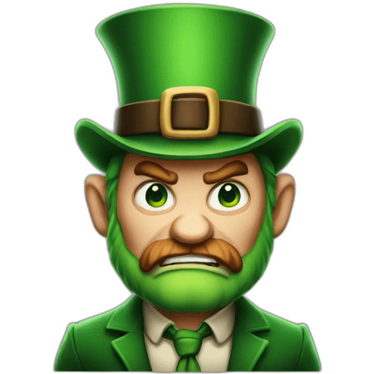 menacing angry leprechaun emoji