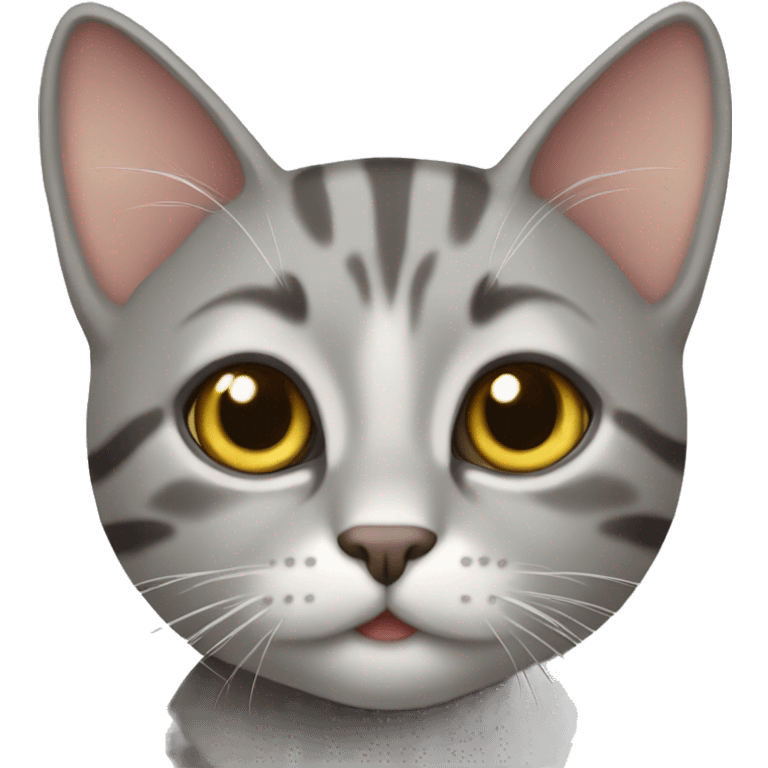 Cat grey taby emoji