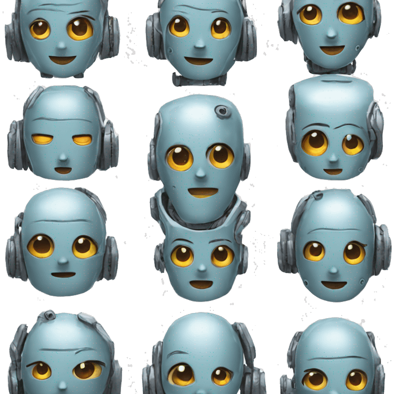 robot en diferentes formas emoji