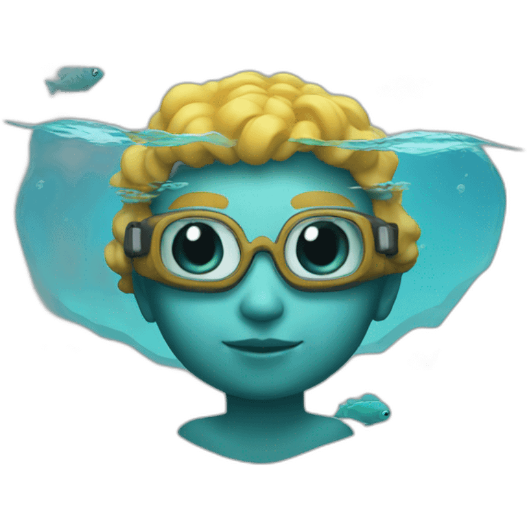 Underwater model emoji