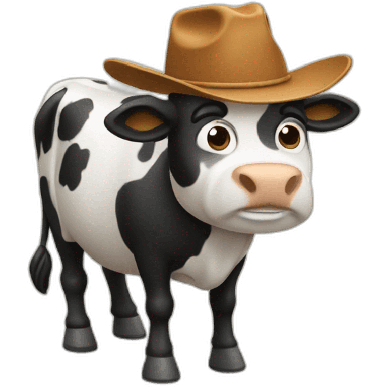 Chat sur une vache emoji