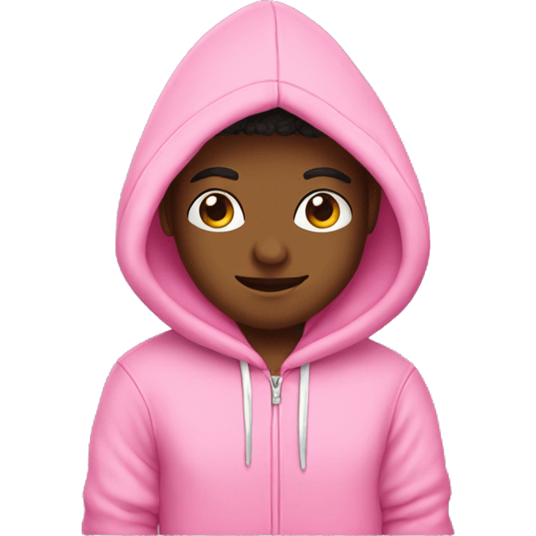 Pink palm puff hoodie emoji