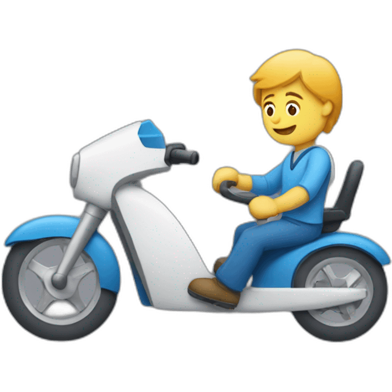 Un homme qui conduit une voiture de sport emoji