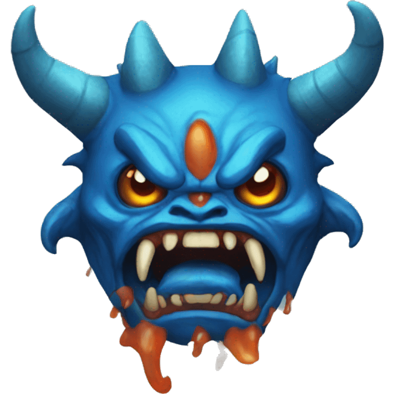 Blue diablo monster emoji