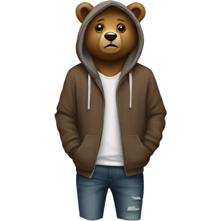 bear in a hoodie emoji