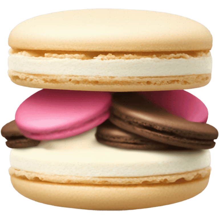 Macaron with cream emoji