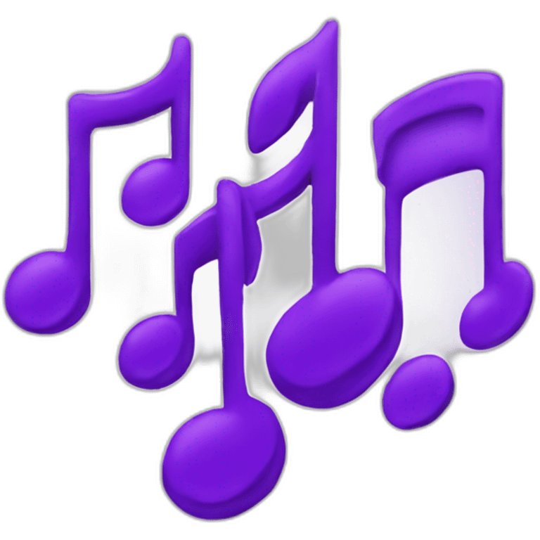 Purple music notes emoji