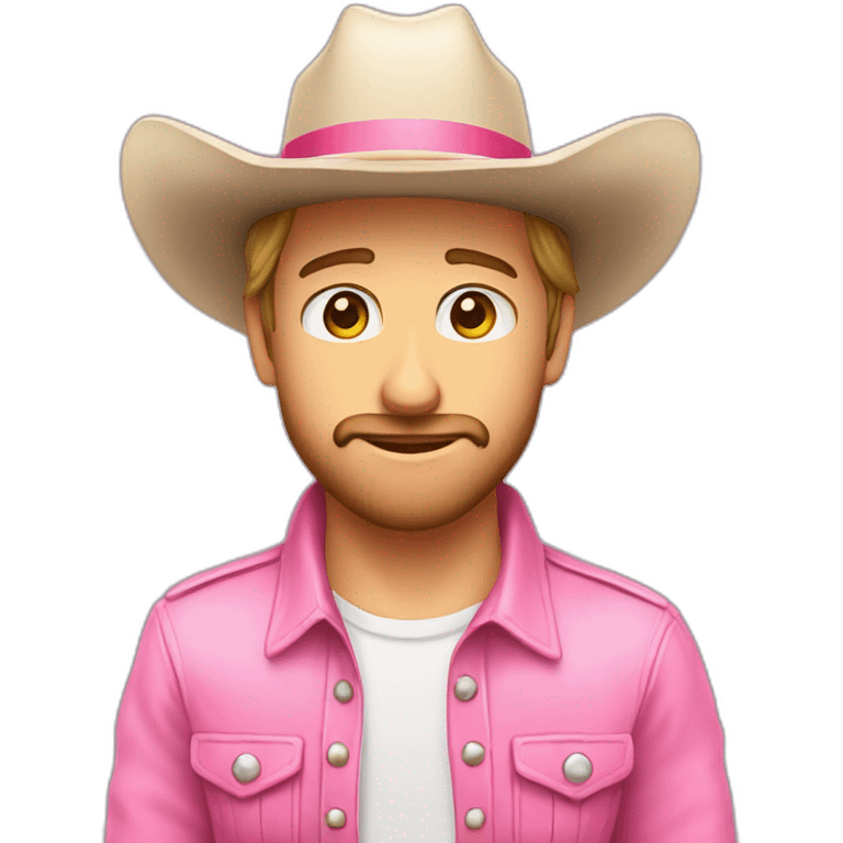 Ryon Gosling wearing pink cowboy hat  emoji