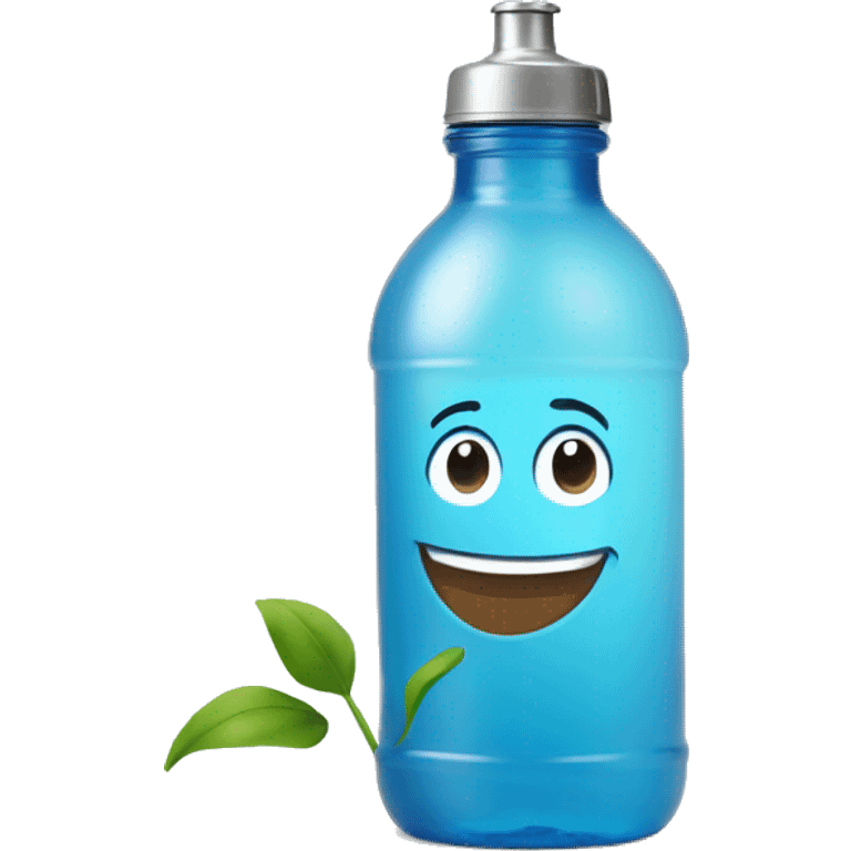 Bio based water bottle smiling  emoji