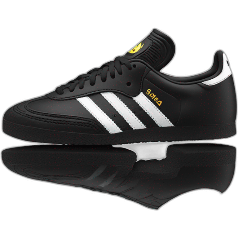 Adidas samba shoe black emoji