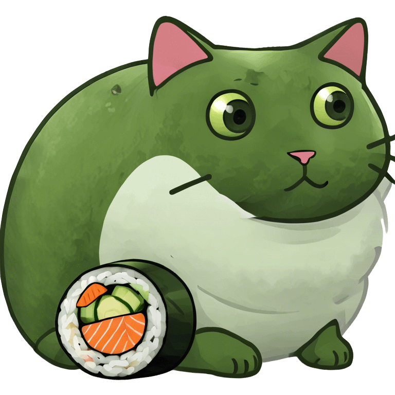 Sushi roll cat emoji