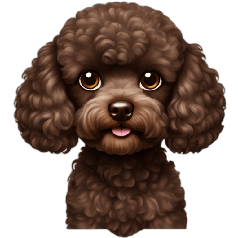 Dark brown toy poodle reputation era emoji