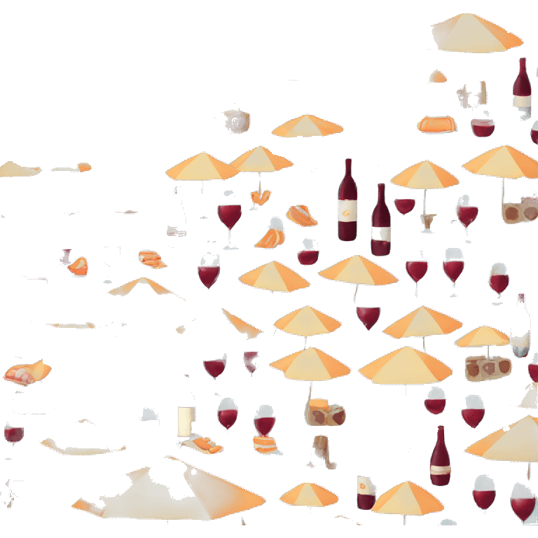 beach full of wine emoji