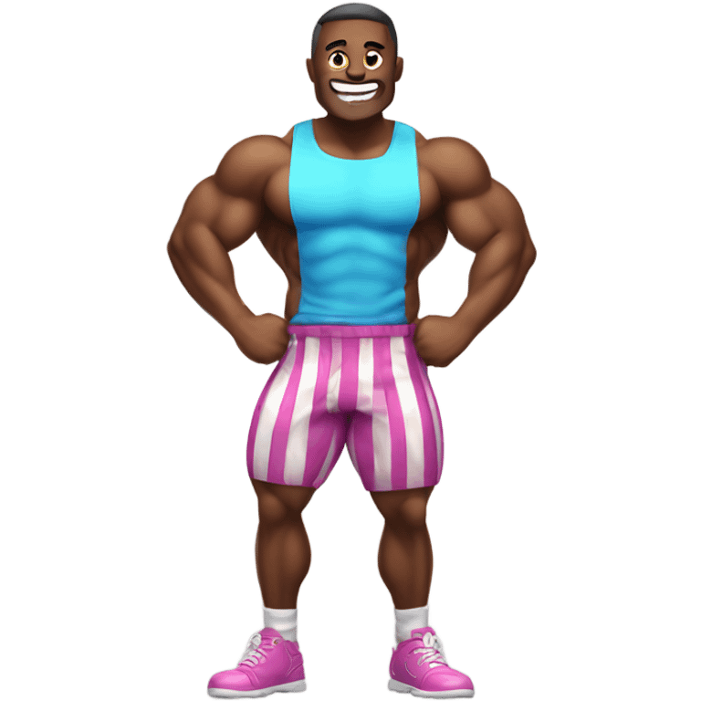 muscular male enjoying candy emoji