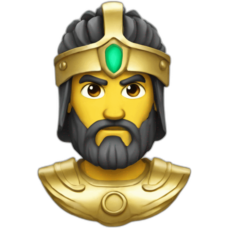 Zeus with a spartan helmet emoji