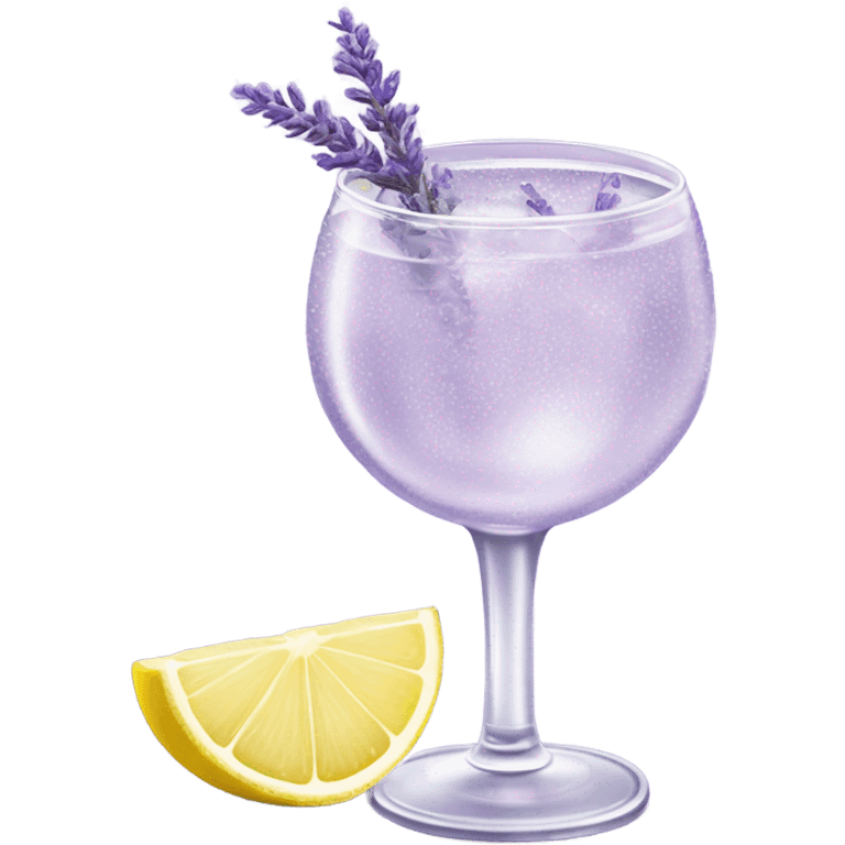 Lavender gin and tonic with sparkles emoji