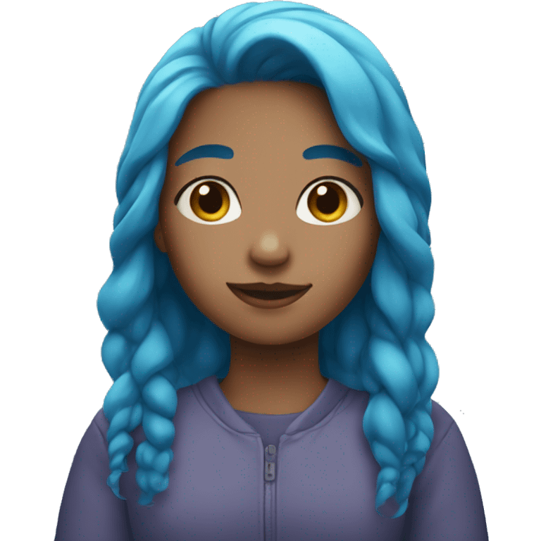 girl with blue hair emoji