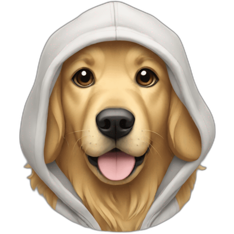 golden retriever wearing a hoodie  emoji