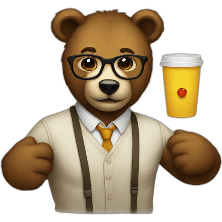 nerd combined with a bear emoji