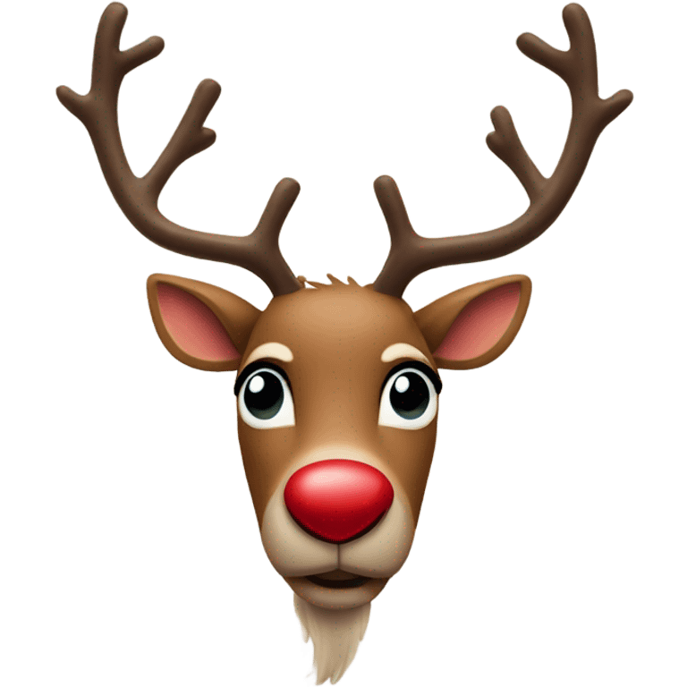 Rudolph, the rednosed reindeer emoji