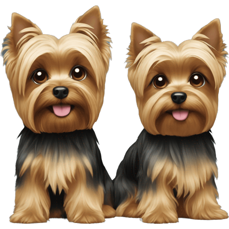 Two Yorkie dogs  emoji