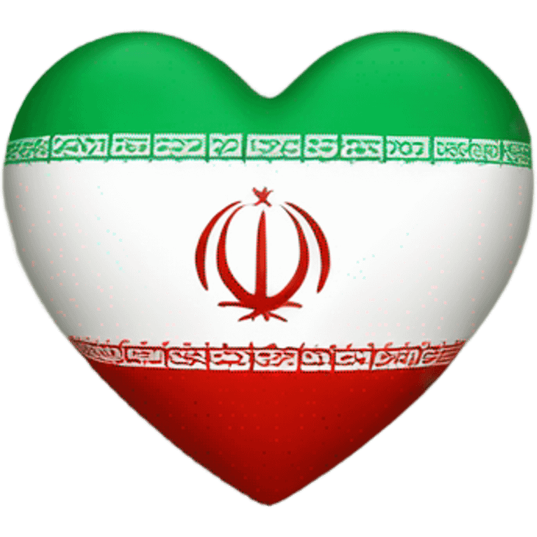 heart with Iranian flag pattern emoji