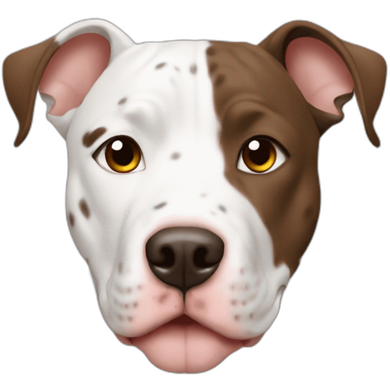 White brown spotted pitbull emoji