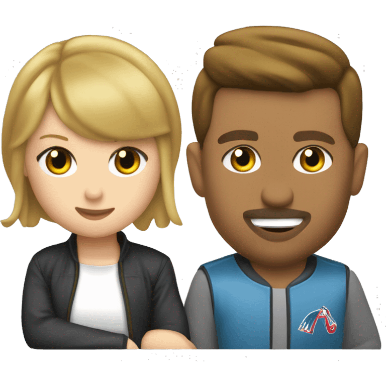 Travis Kielce and Taylor Swift fighting emoji